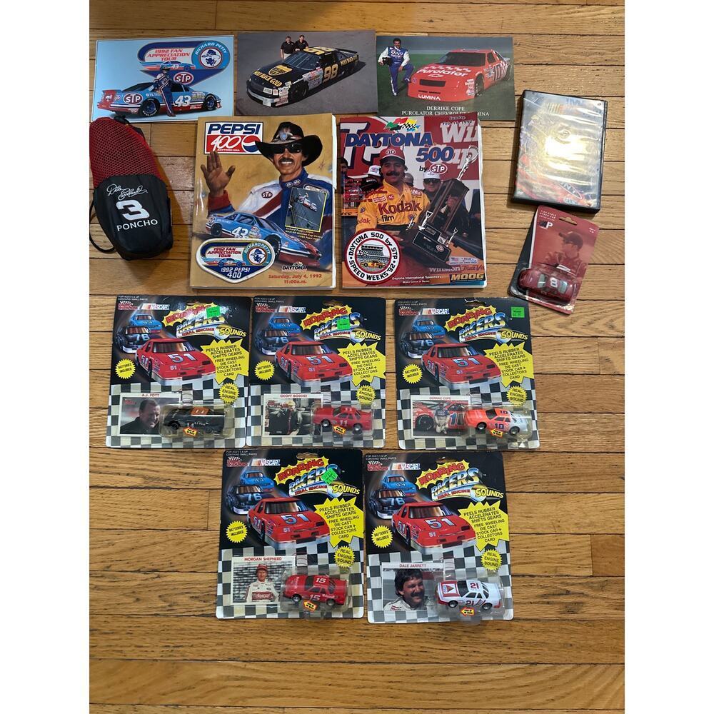 Vintage NASCAR Collector Lot – Diecast Cars, Programs, DVD, Memorabilia